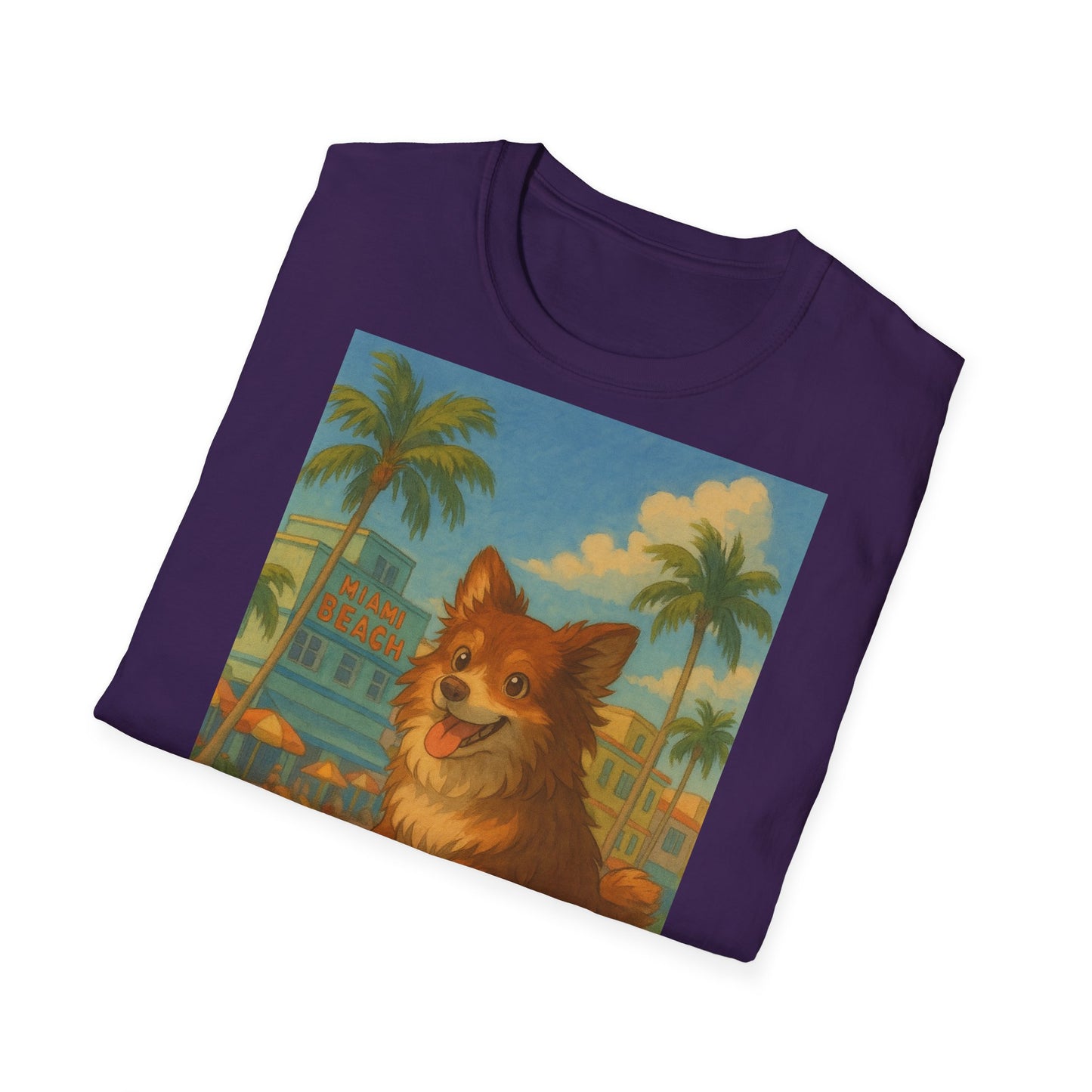 Dog on Skate Unisex T-Shirt - Cute Puppy Skateboarding Tee